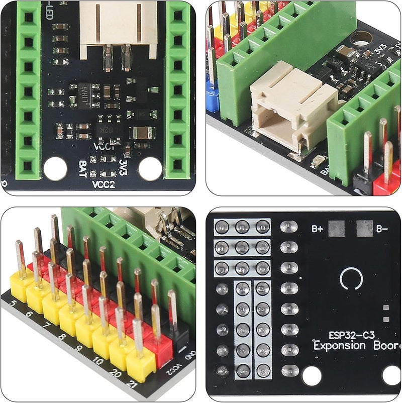 AiTrip لوحة تطوير ESP32-C3 MINI 2PCS لوحة موسعة/توسيع، ESP32 C3 ESP32-C3 سوبر ميني 4MB Wi-Fi بلوتوث لوحة تطوير (لوحة التوسيع فقط) - Image 3